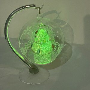 Sorelle Christmas Tree Globe W/Stand Color Changing Lights Original Package box